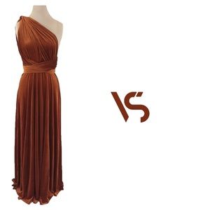 Infinity copper bridesmaids dress by Valdenize